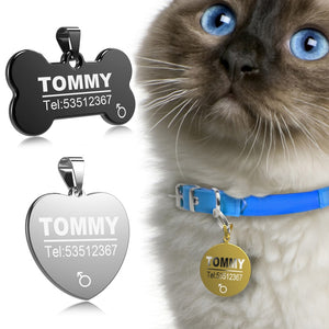 FLOWGOGO Stainless Steel Cat ID Tag