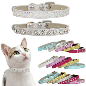 SUPREPET Shining Diamond Rhinestone Cat Collar