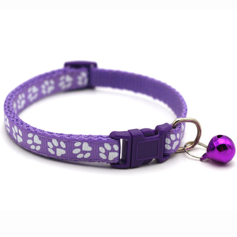 Adjustable Breakaway Cat Collar With Bell Rainbow