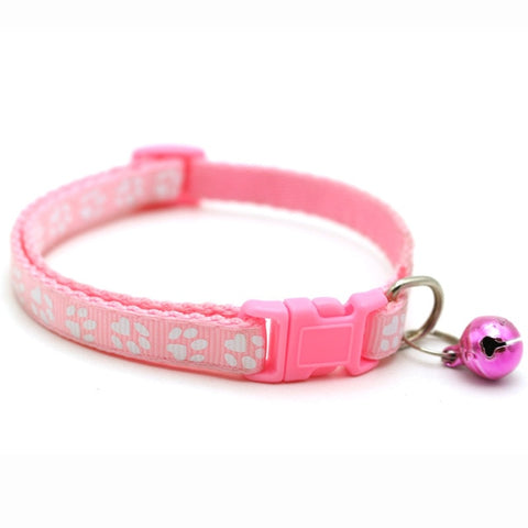 Adjustable Breakaway Cat Collar With Bell Rainbow