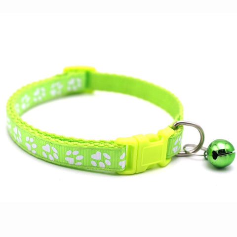 Adjustable Breakaway Cat Collar With Bell Rainbow