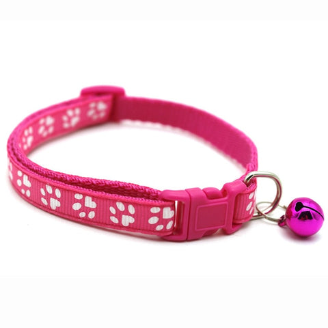 Adjustable Breakaway Cat Collar With Bell Rainbow