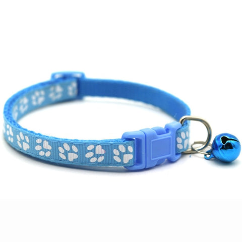 Adjustable Breakaway Cat Collar With Bell Rainbow