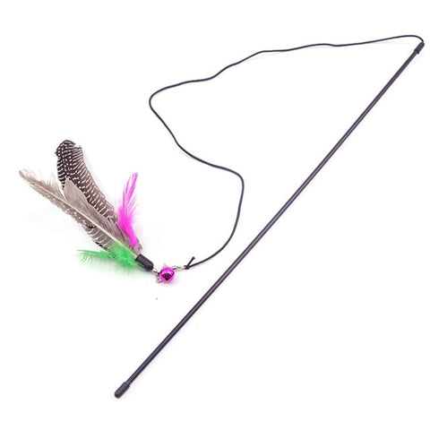 Cat Interactive Toy Stick Feather Wand