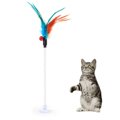 Cat Interactive Toy Stick Feather Wand