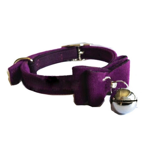 Cat Collar Elastic Bowtie Bell 6 colors