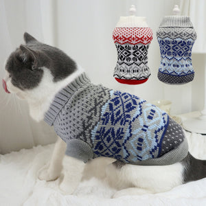 Christmas Cat Clothes Winter Cat Seweater