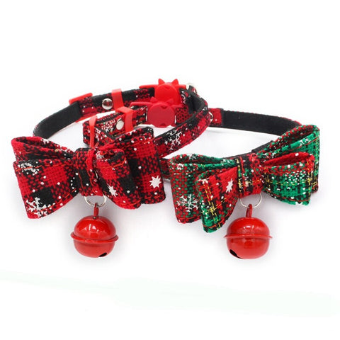 Christmas Cat Collar With Bell Cats