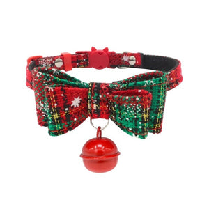 Christmas Cat Collar With Bell Cats