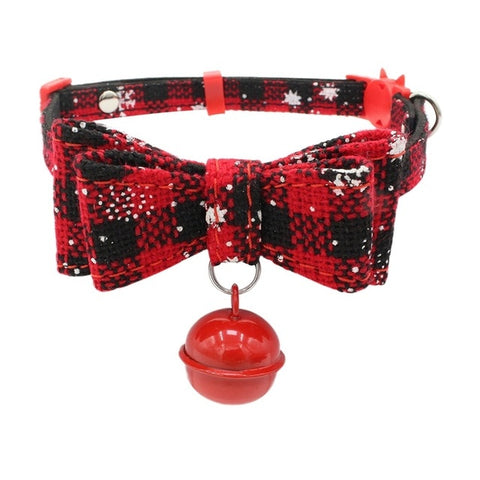 Christmas Cat Collar With Bell Cats