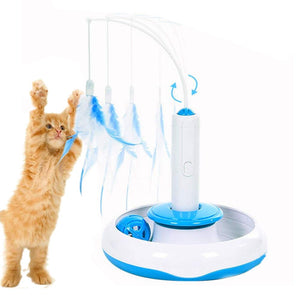 Electric Rotating Funny Cat Feather Stick