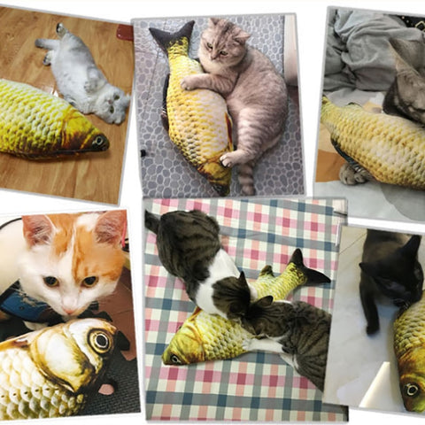 Simulation Fish Plush Animals Cat Toys